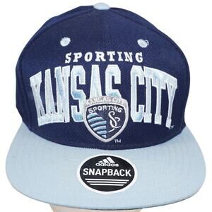 Vintage Sporting Kansas City MLS Soccer Blue Hat - Adidas Cap One Size 2012
